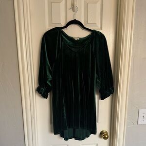 Umgee Emerald Green Velvet Women's Top